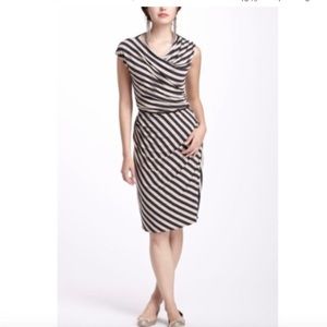 Anthropologie Bordeaux brand Striped Dress
